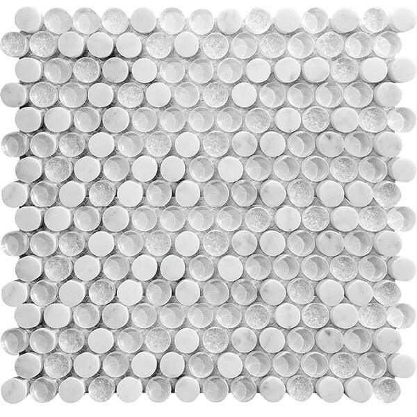 Apollo Tile Pearl River 4.83 sq.ft 11.8 in. x11.8 in. Penny Round Glass Mosaic Tile, 5PK APLMOK99020EC05 - main
